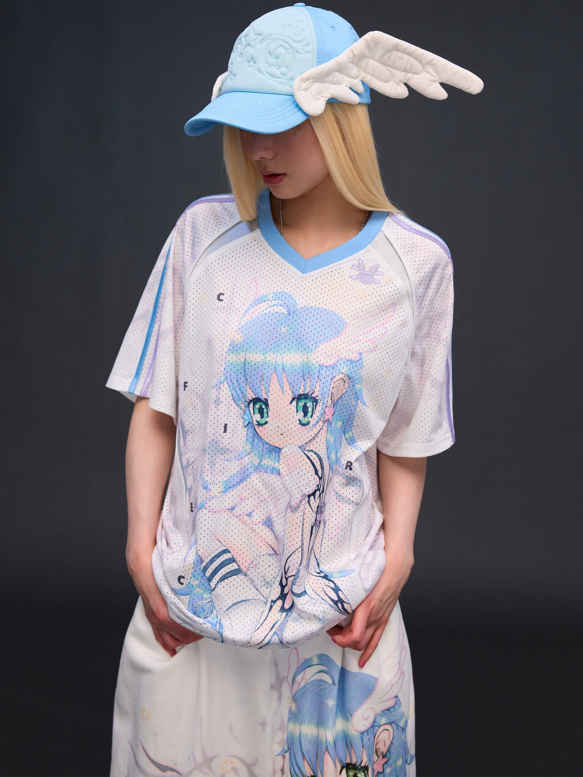 CFIERCE Six-Wing Angel Girl Raglan T-Shirt - view 2