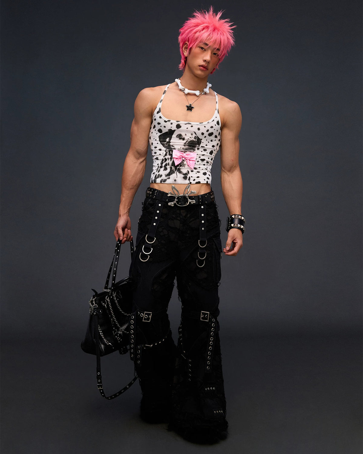 CFIERCE Dalmatian Bow Cami Top - model angle 12