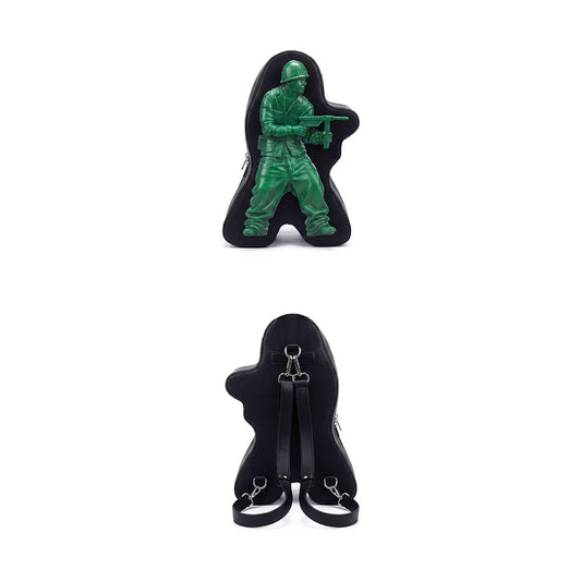 IV MATIC 3D Toy Soldier Backpack - white background front above back
