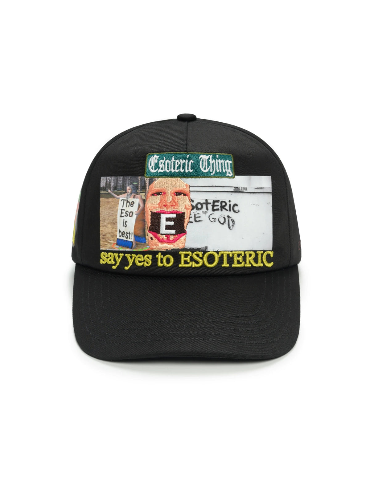 ESOTERIC THING Random Printed Trucker Cap - Black front