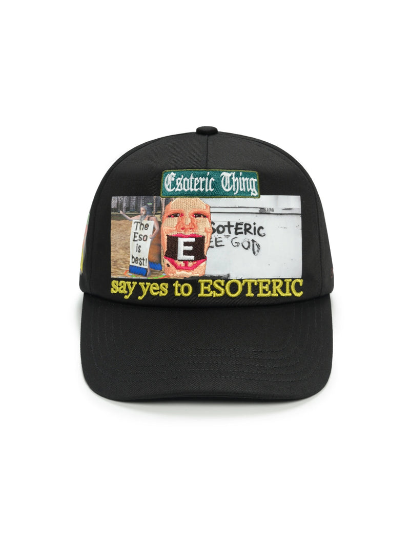 ESOTERIC THING Random Printed Trucker Cap - Black front