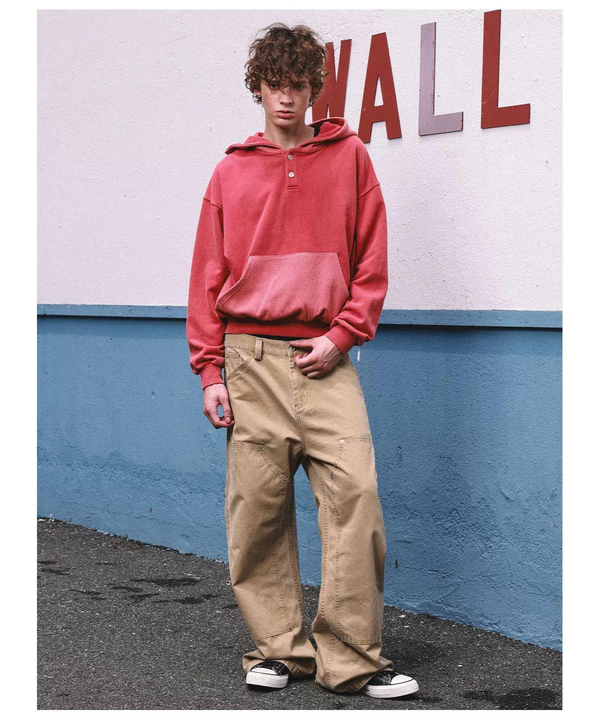 HermitCreate Washed Canvas Double Knee Carpenter Pants - Desert Sand front