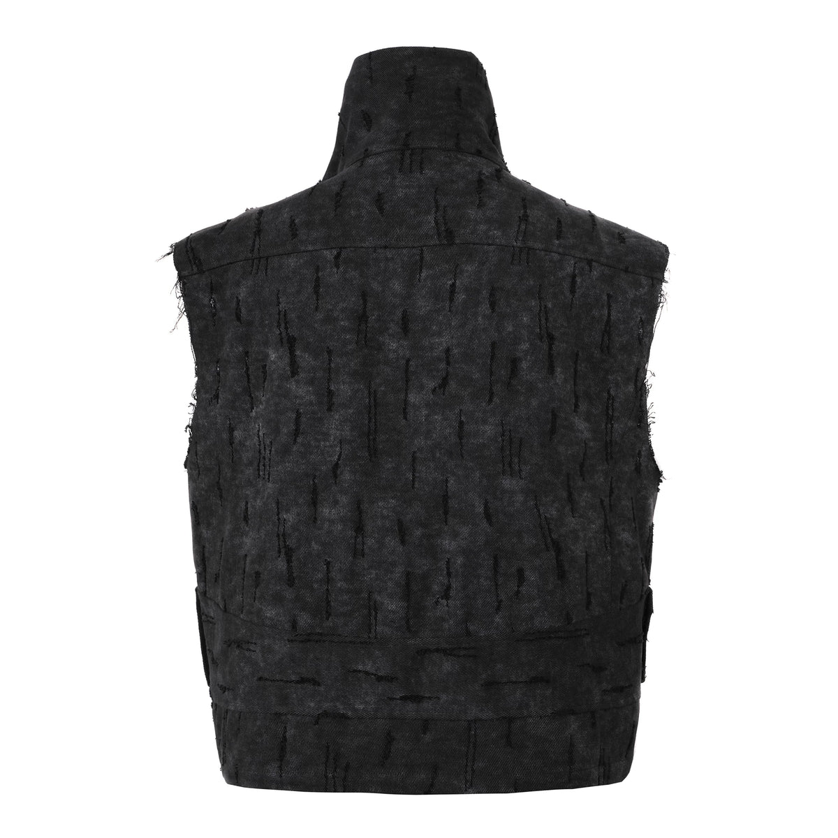 Distressed Glove Embrace Techwear Vest - Black back
