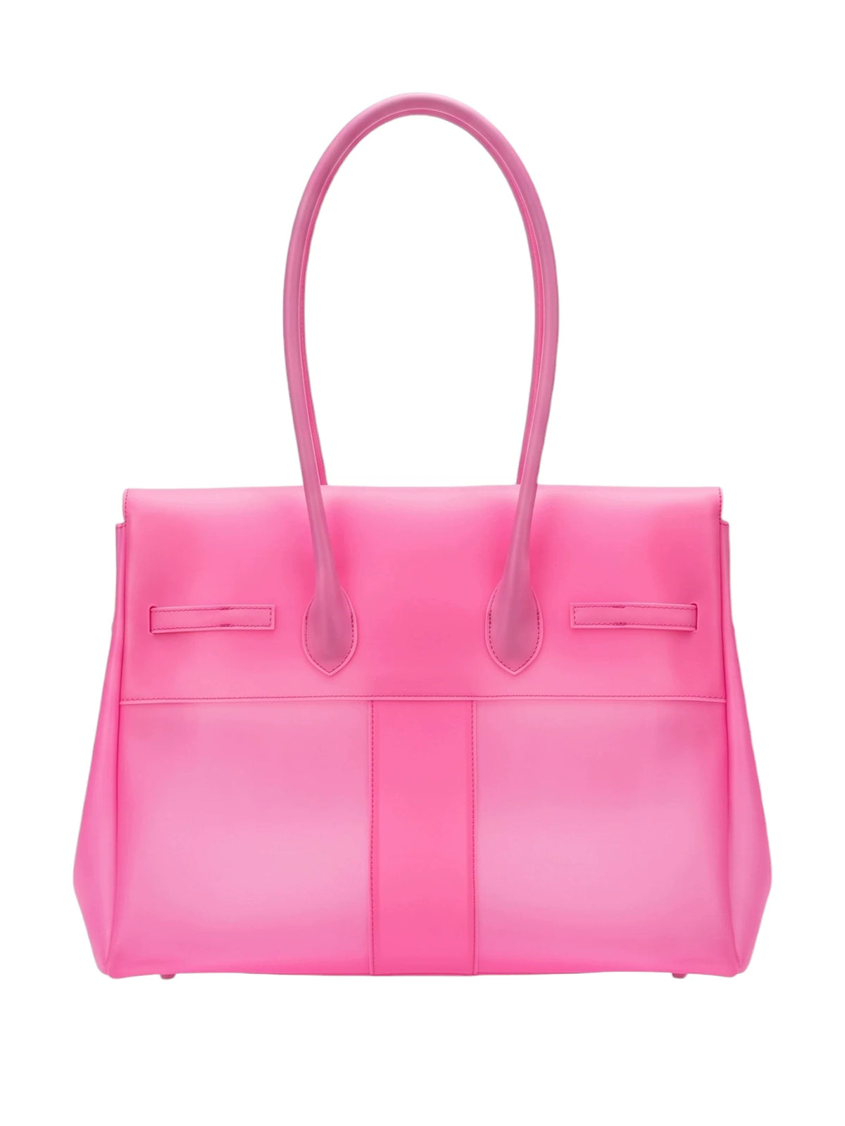 Wasted Pink Cross-Studded Frosted PVC Jelly Tote Bag - back view