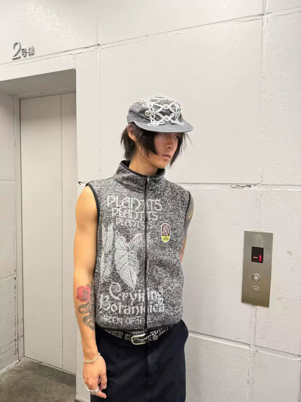 Studded Braided Cord Napoleon Cap - men's styling