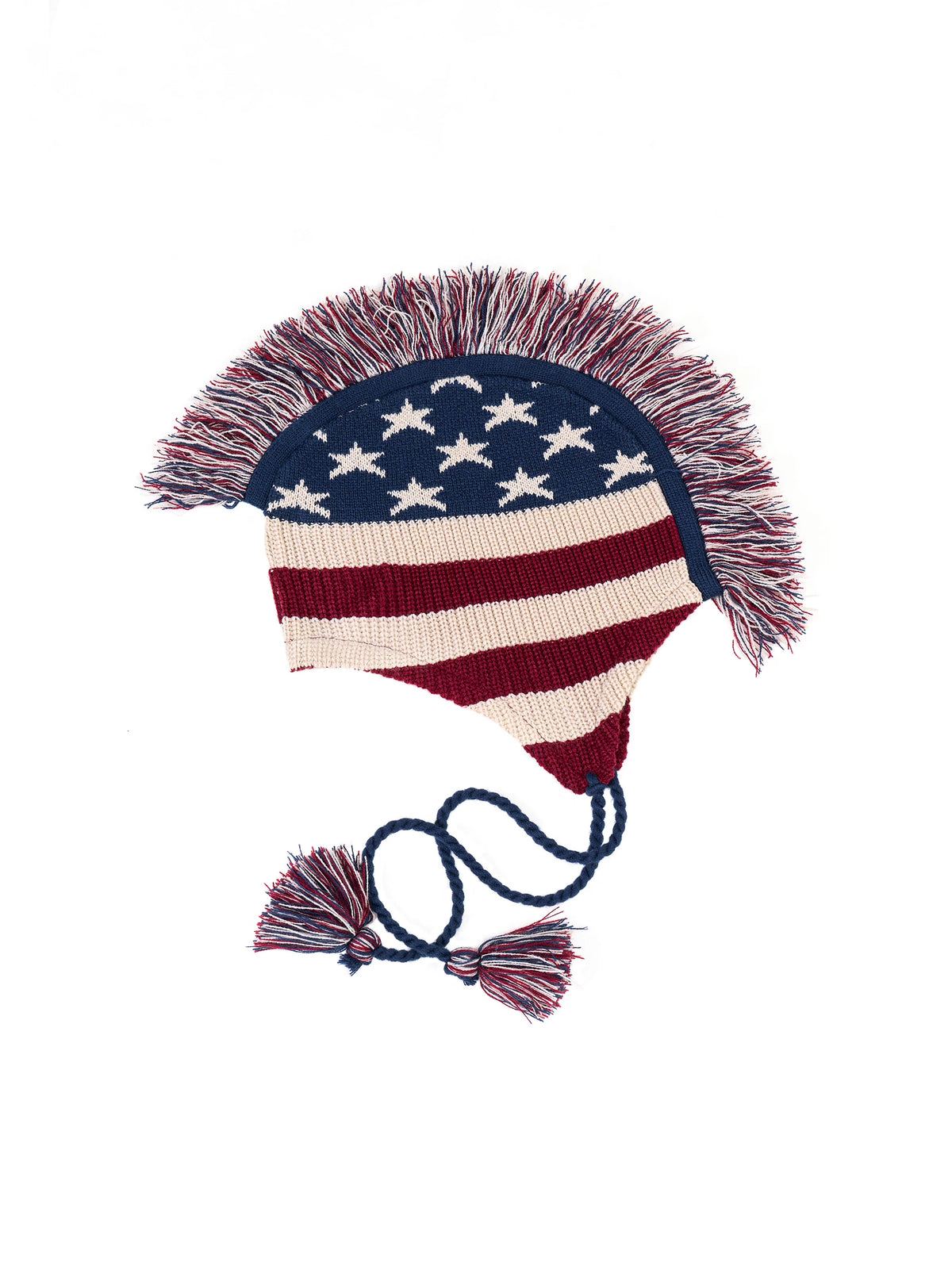 STARTEXCEEDEND American Flag Mohawk Earflap Beanie - product and detail view 5
