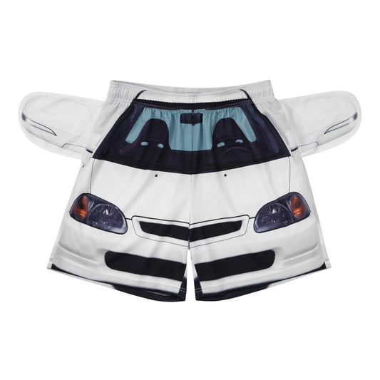 USIC Car Print Mesh Shorts - front flat lay 2