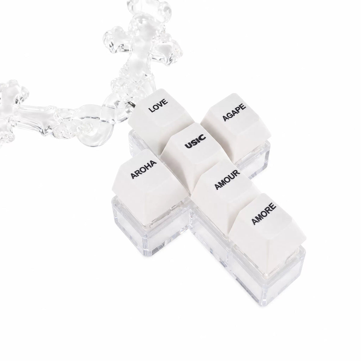 USIC Love Keycap Cross Necklace - product detail 6