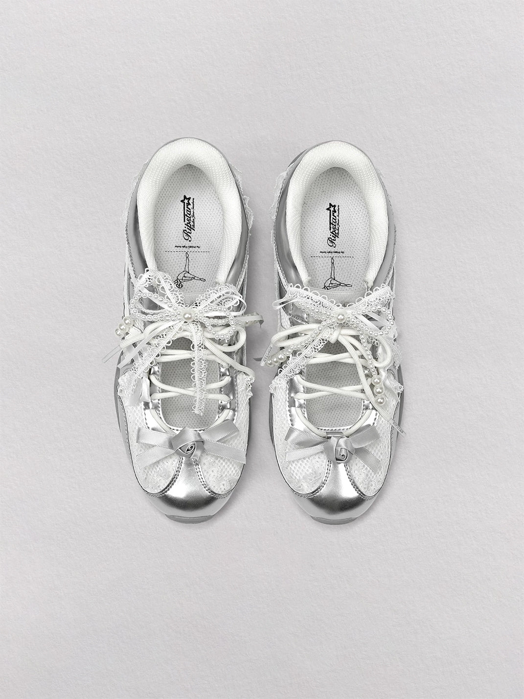 RIPSTAR Galaxy Silver Ballet Mary Jane Sneakers - view 10