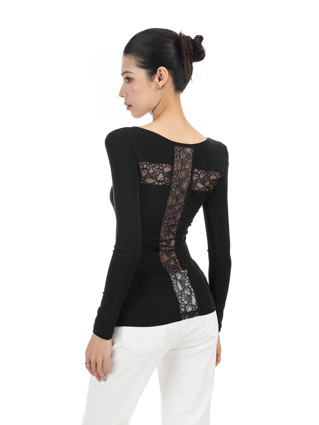 BIGGOLD Graphic Back Lace Cross T-Shirt - view 11