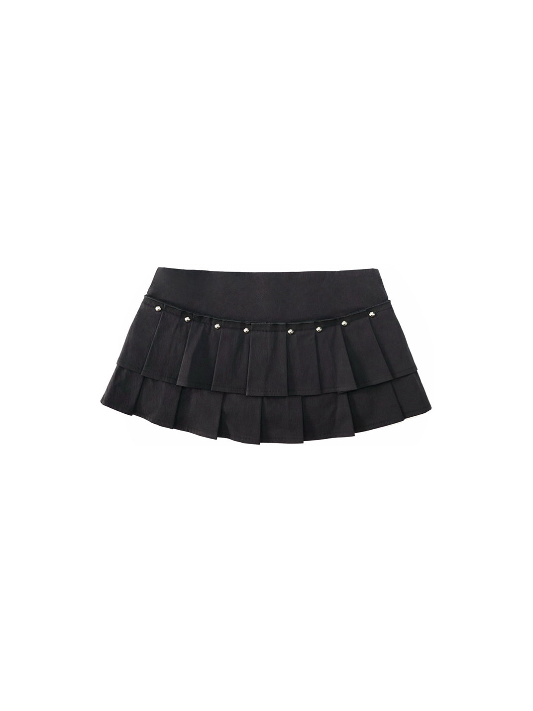 ONNASENSHI Studded Zipper Pleated Skirt - view 11