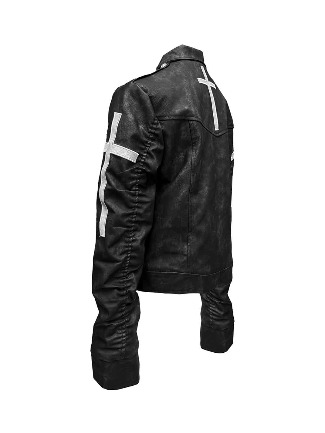 DETW Heavyweight Winter Cross-Shaped Button Jacket - Black