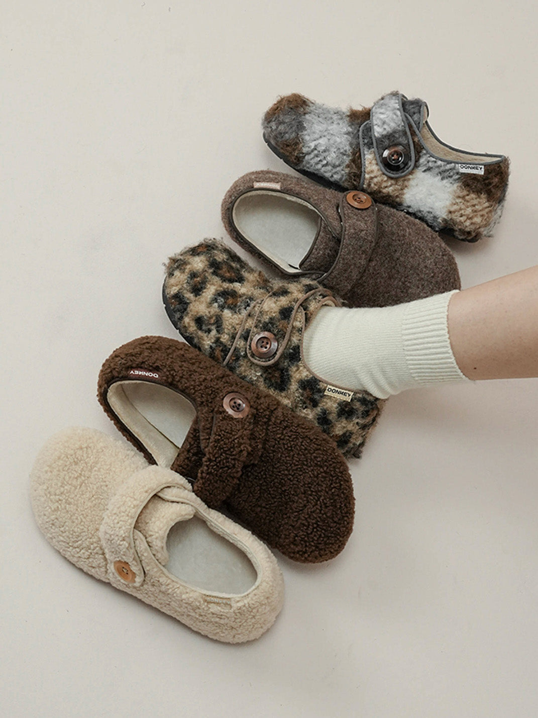MULE DONKEY Fleece Lined Hook-and-Loop Slip-On Shoes - view 12