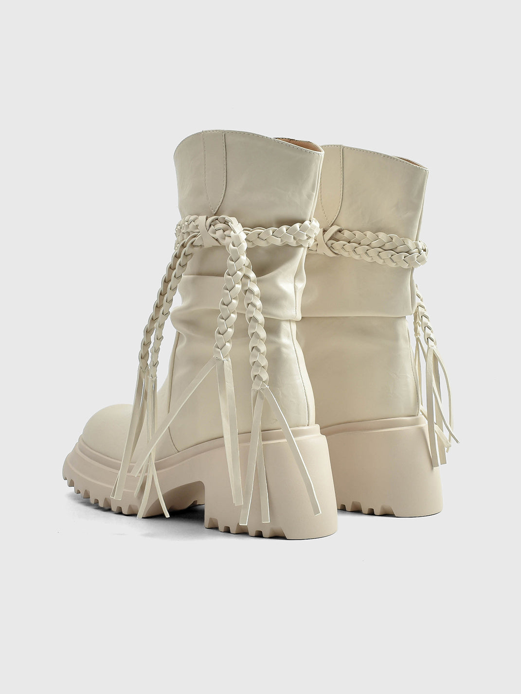 RONGRONG BABY Tassel V-Platform Calf Boots - view 13