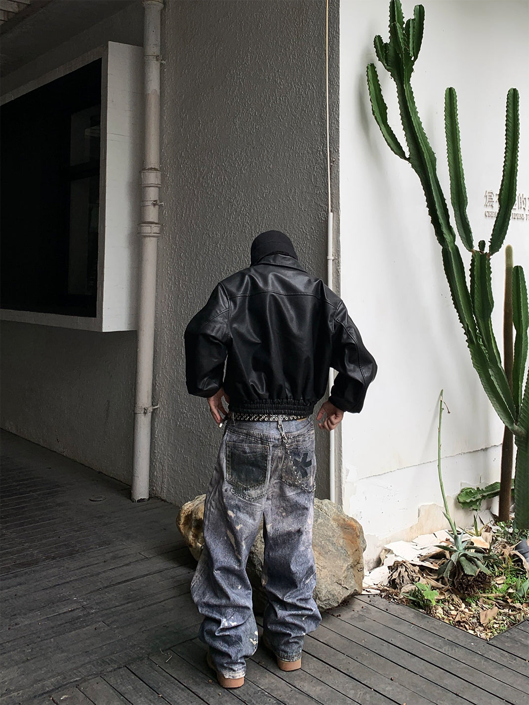 YIZILINGF 3D Printed Punk Graphic Jeans - view 15