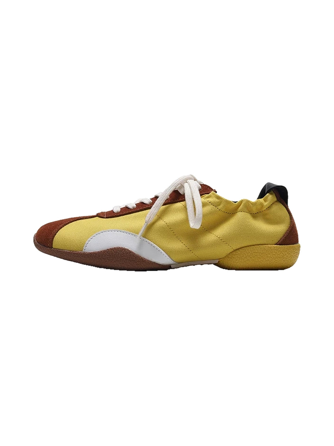 SELVMAKE Colorblock Ballet-Inspired Trainer Shoes - Yellow