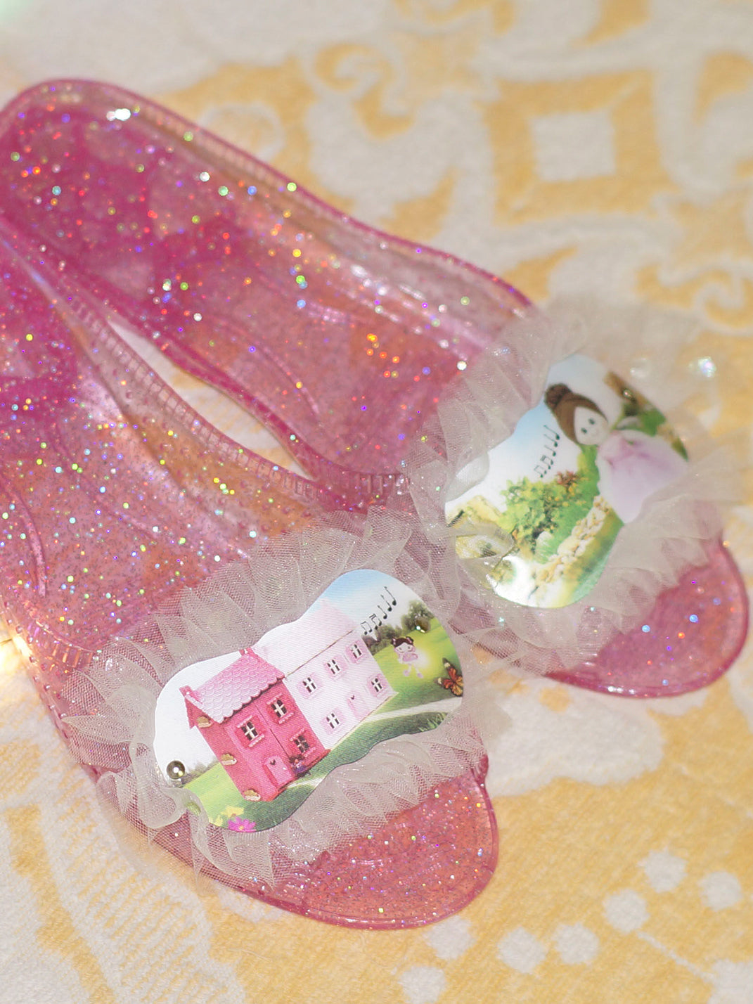 Osw Mesh Lace Jewel Slippers - view 19