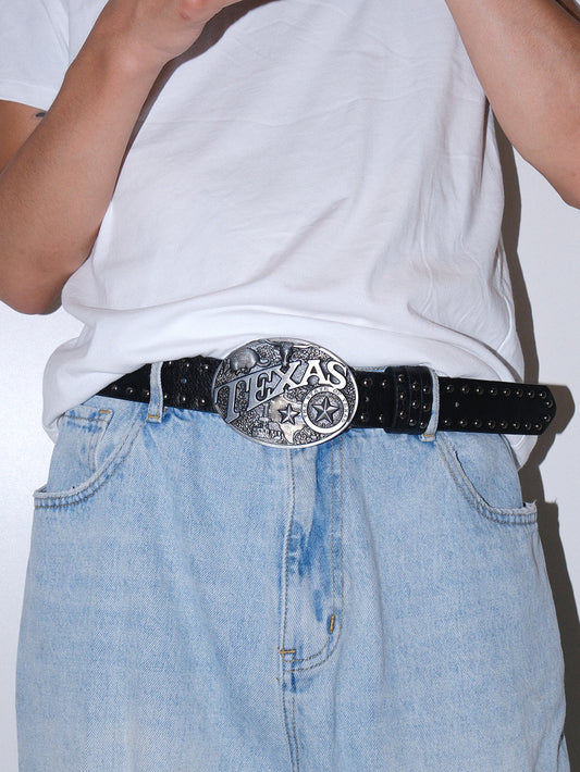 Western Cowboy Style Texas Letter Belt