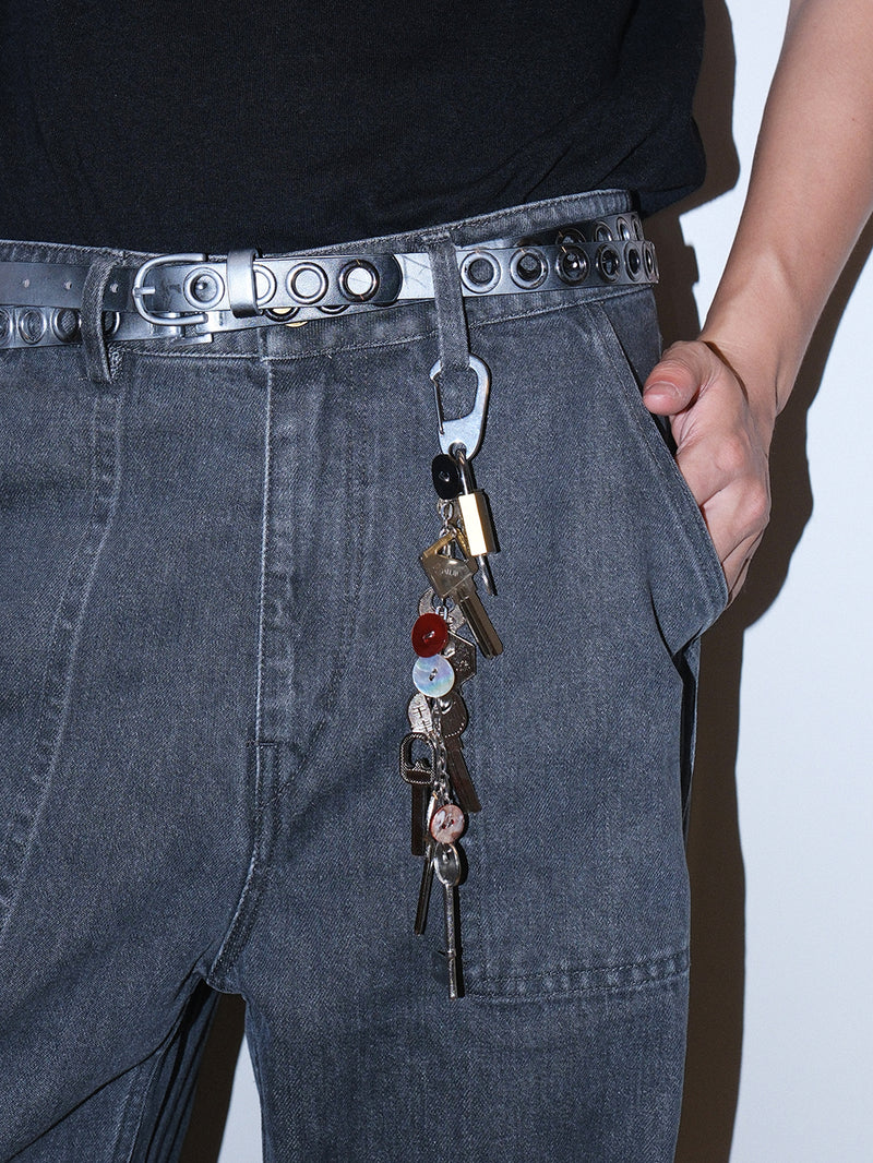 Key Button Padlock Pants Chain