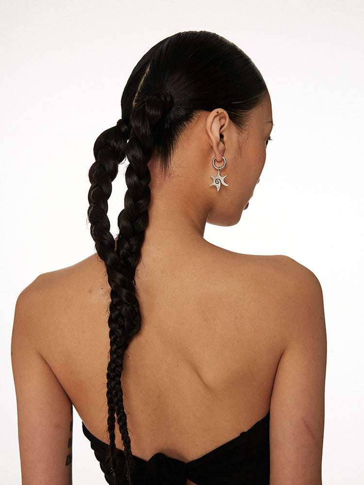 Vintage Distressed Star Vortex Earrings