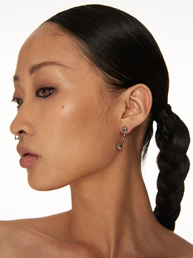 Unisex Cross Design Detachable Earrings