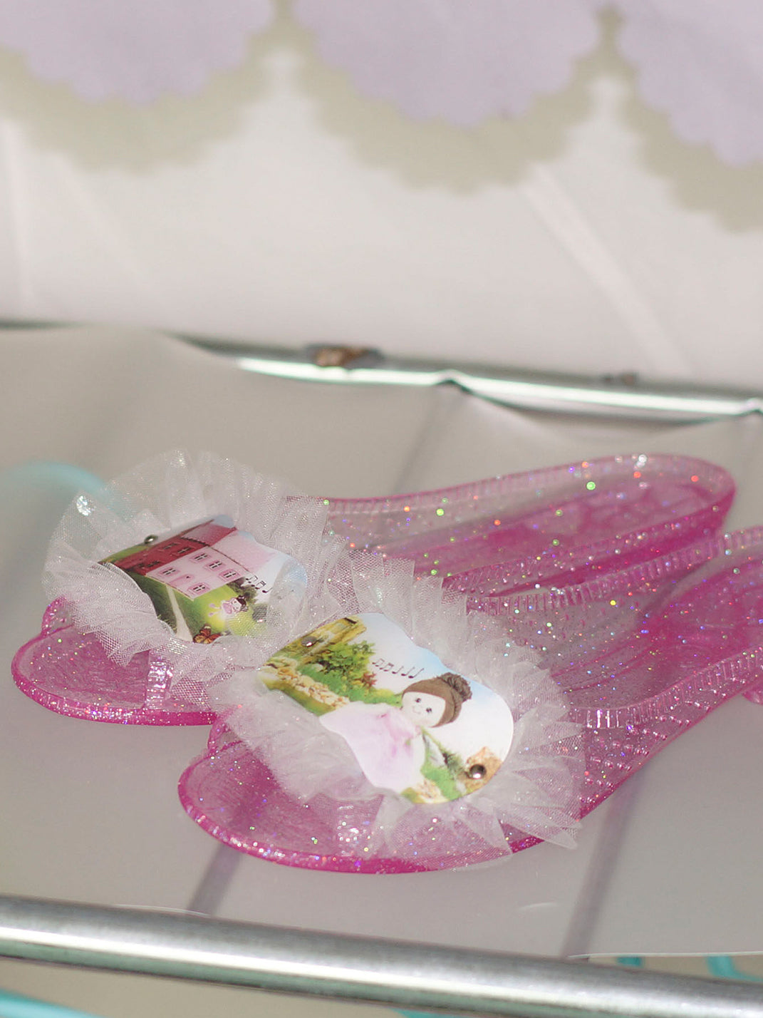 Osw Mesh Lace Jewel Slippers - view 20
