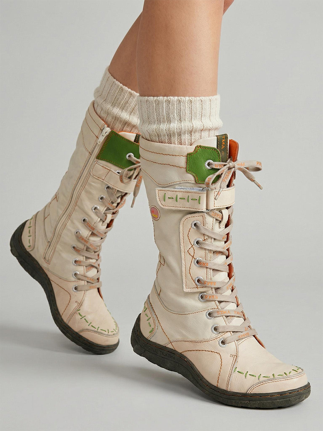 TMA EYES Washed PU Y2K Look Fleece-Lined Snow Boots - view 21