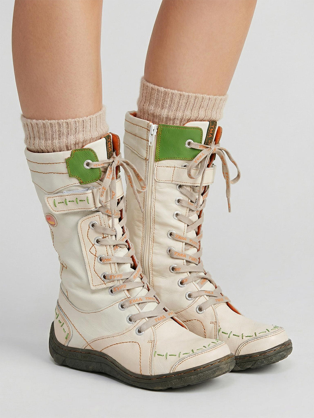 TMA EYES Washed PU Y2K Look Fleece-Lined Snow Boots - view 22