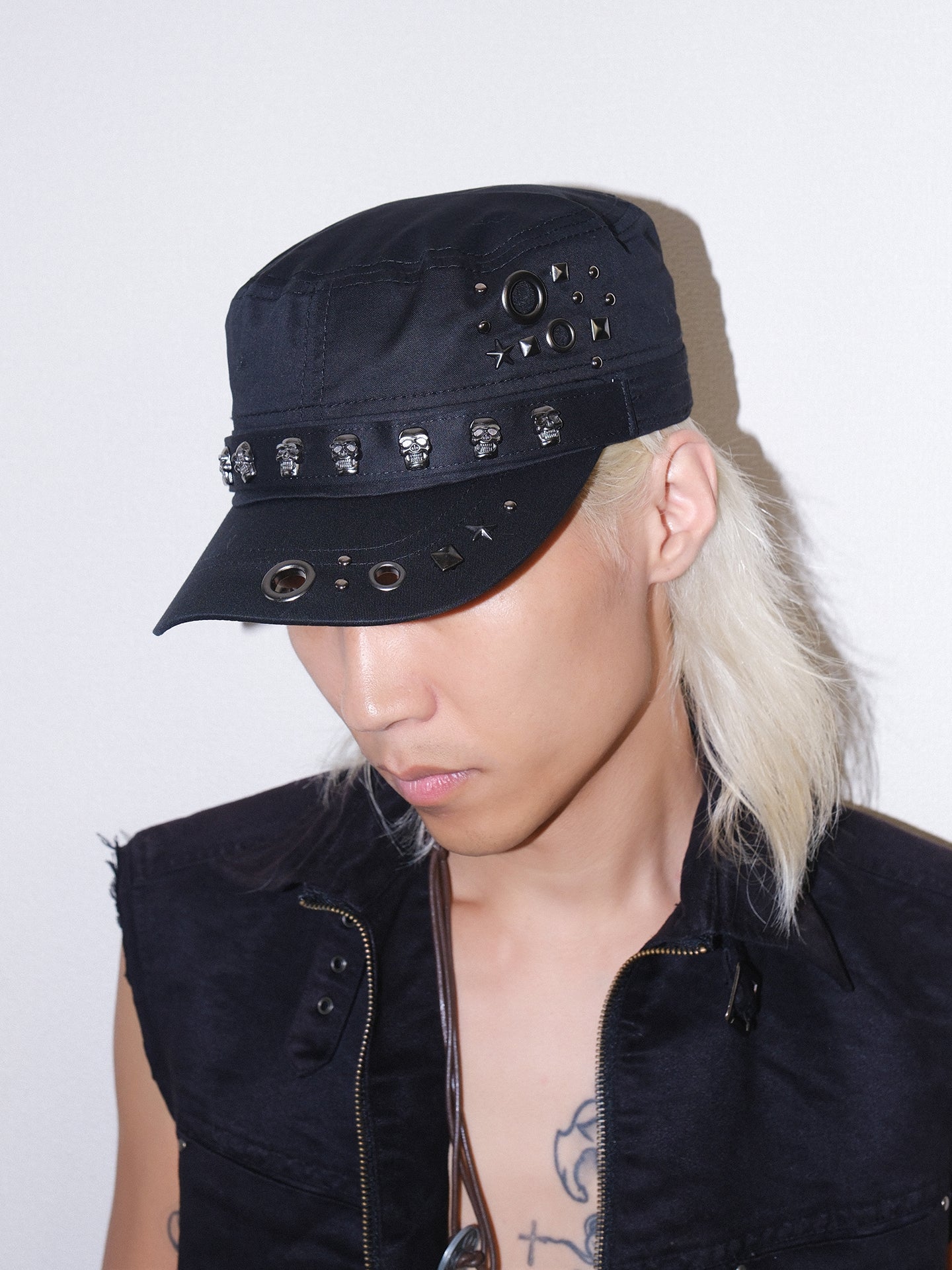 Subculture Y2K Skull Studded Dad Hat
