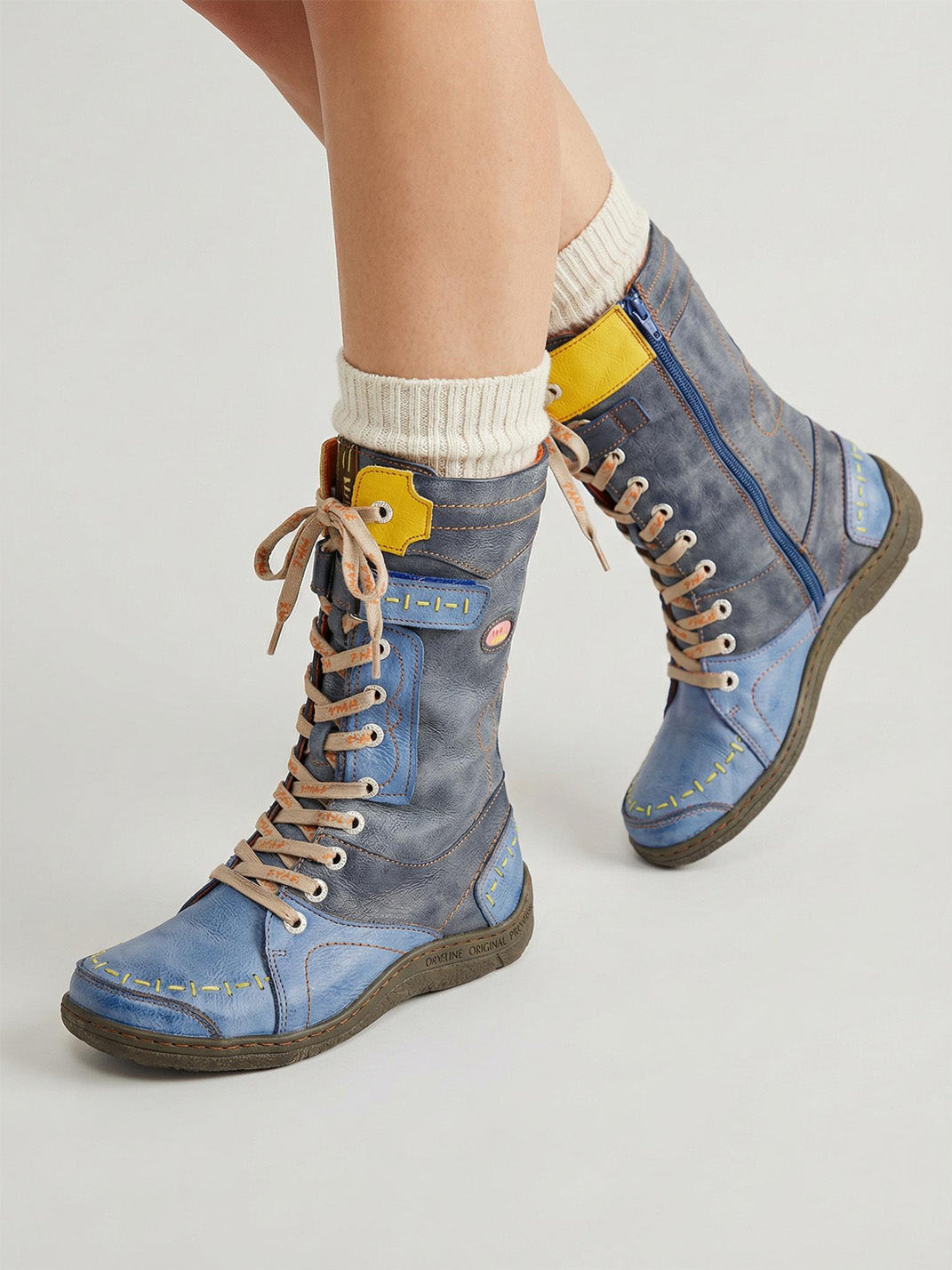 TMA EYES Washed PU Y2K Look Fleece-Lined Snow Boots - view 31