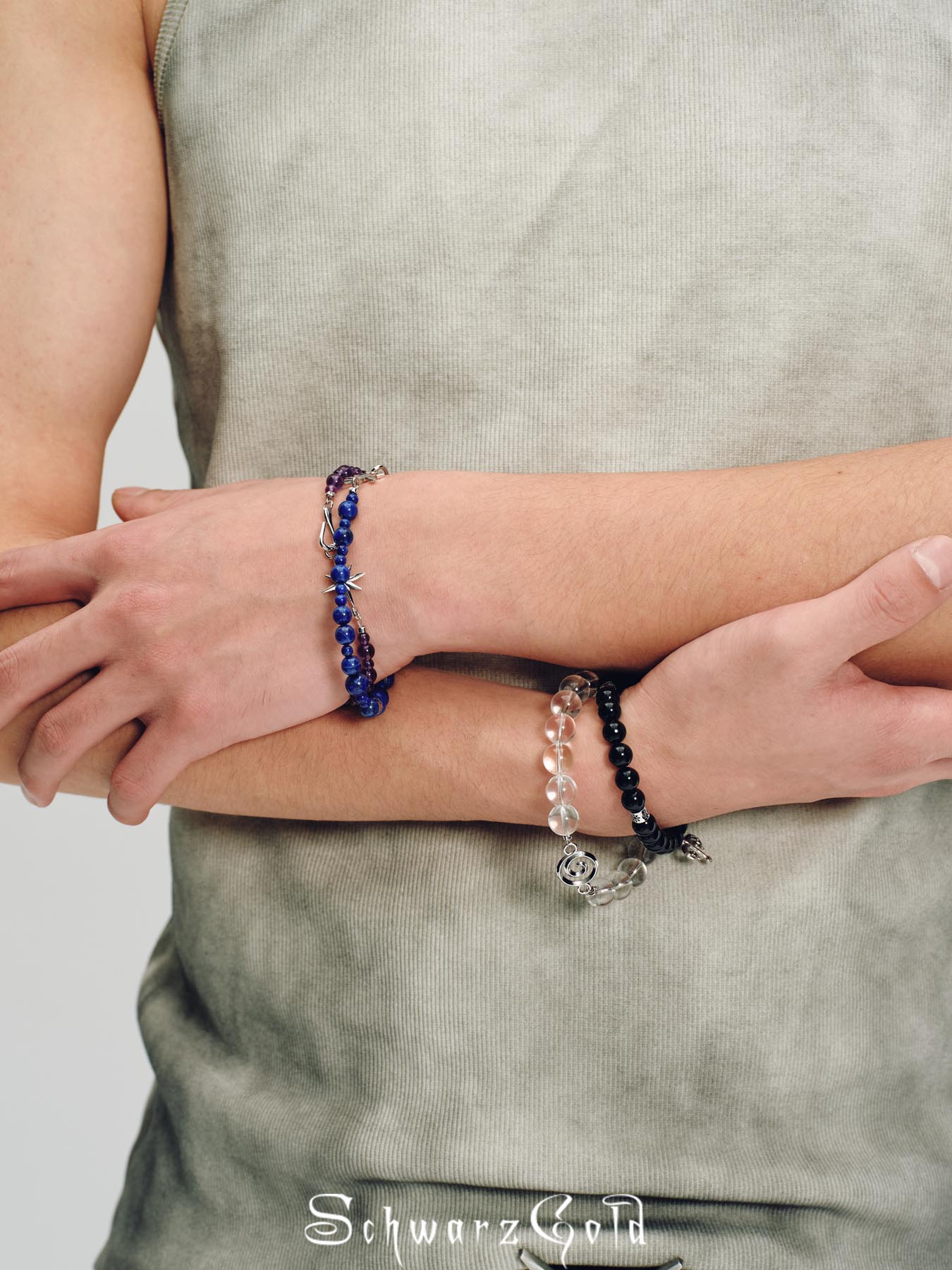 Chaos Star Lapis Lazuli Beaded Bracelet