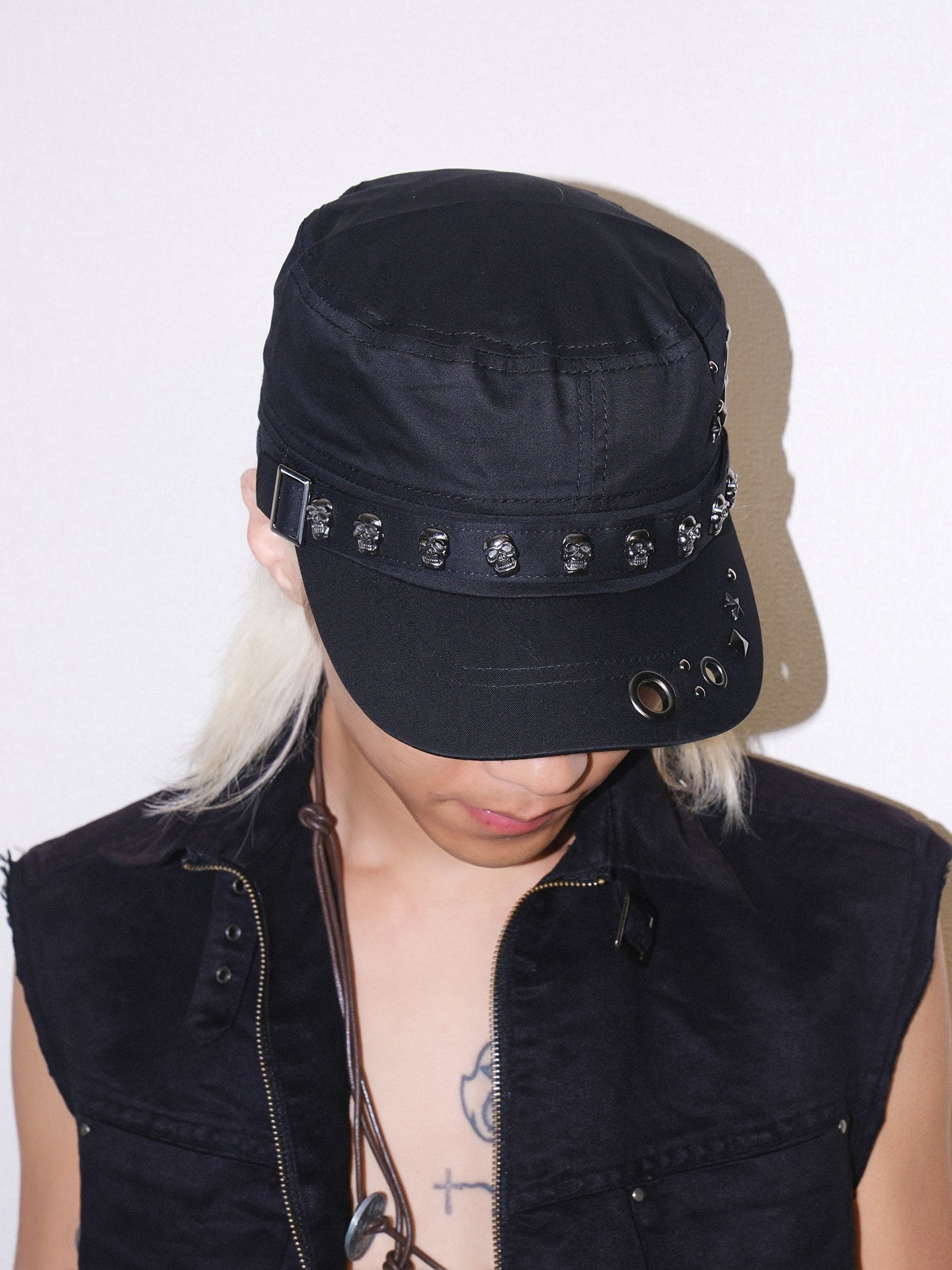 Subculture Y2K Skull Studded Dad Hat