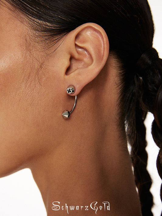 Unisex Cross Design Detachable Earrings