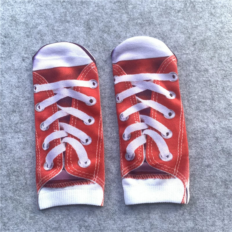 Novelty graphic print ankle socks - Red Sneaker