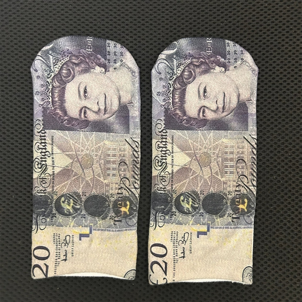 Novelty graphic print ankle socks - British Pound