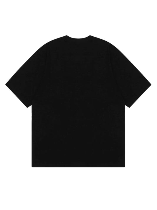 Pure Love Warrior Japanese Slogan Oversized T-Shirt - Black back