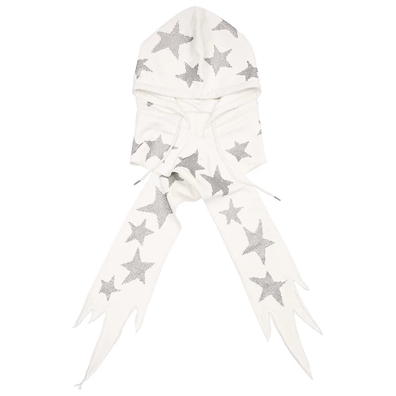 CFIERCE Rhinestone Star Hooded Scarf - view 2