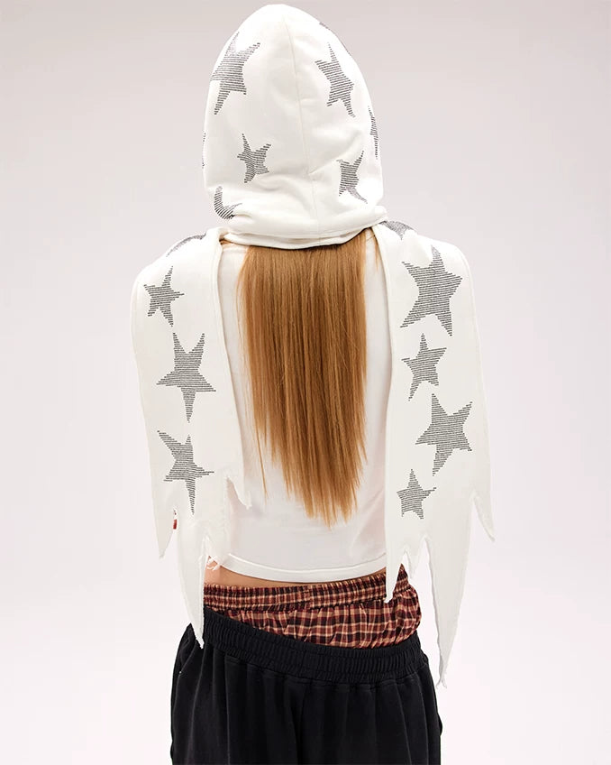CFIERCE Rhinestone Star Hooded Scarf - view 8
