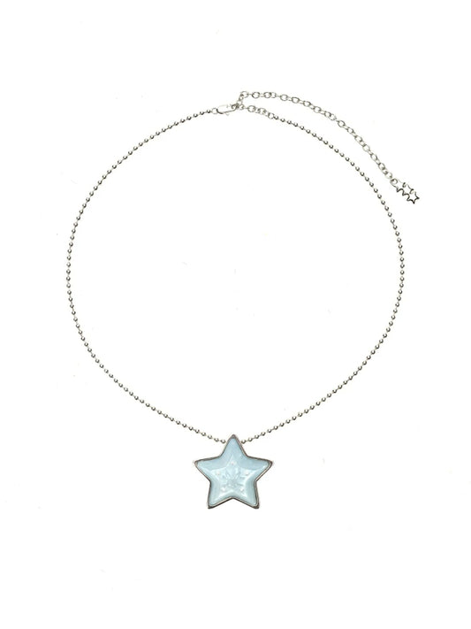 CFIERCE Pink & Blue Star Pendant Necklace - blue star necklace product front