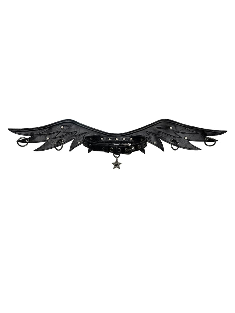 CFIERCE Angel Wing PU Choker - view 1