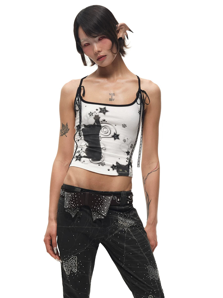 CFIERCE Rhinestone Bow Studded Belt - view 2