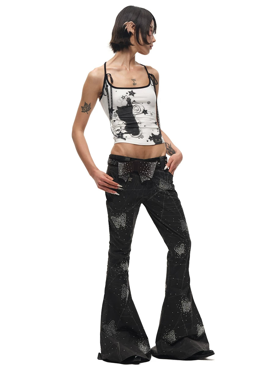 CFIERCE Rhinestone Bow Studded Belt - view 3