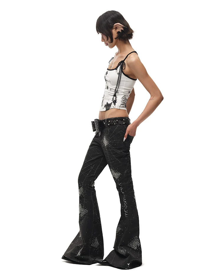CFIERCE Rhinestone Bow Studded Belt - view 7