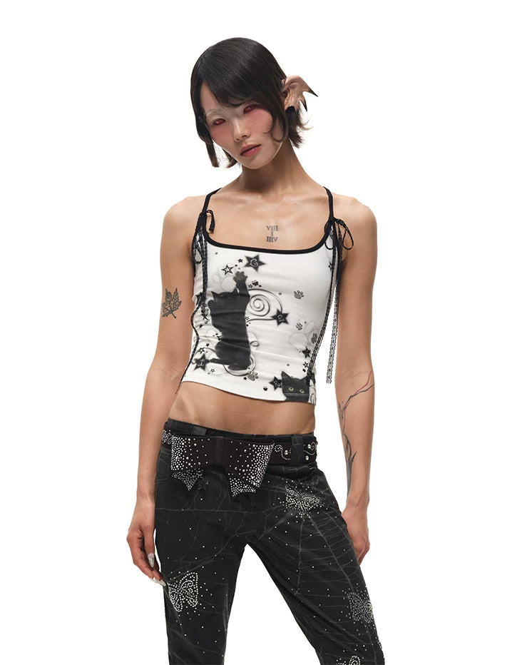 CFIERCE Rhinestone Bow Studded Belt - view 8
