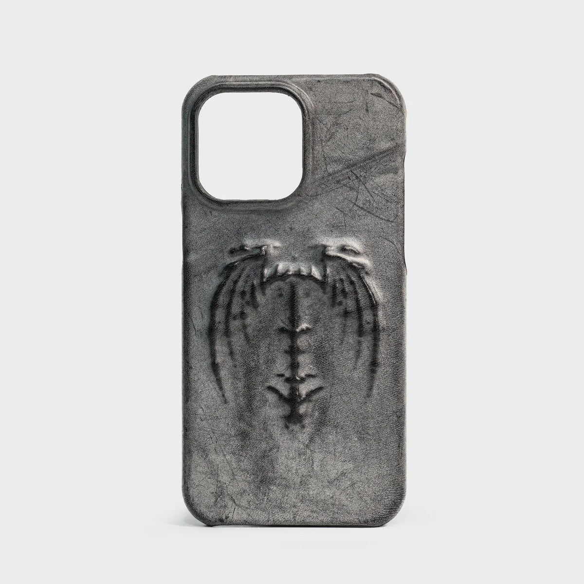 Gray-black bat wing iPhone case front