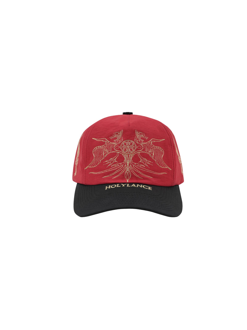 LANCER HOLYLANCE Broken Eagle Embroidered Baseball Cap - Red front