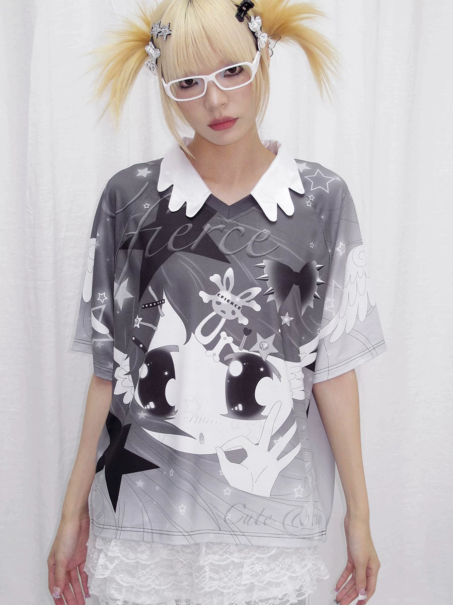 CFIERCE Angel Says OK Graphic Raglan T-Shirt - view 1