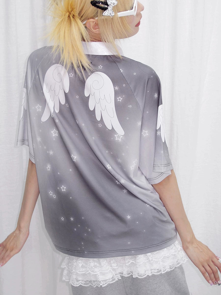 CFIERCE Angel Says OK Graphic Raglan T-Shirt - view 3