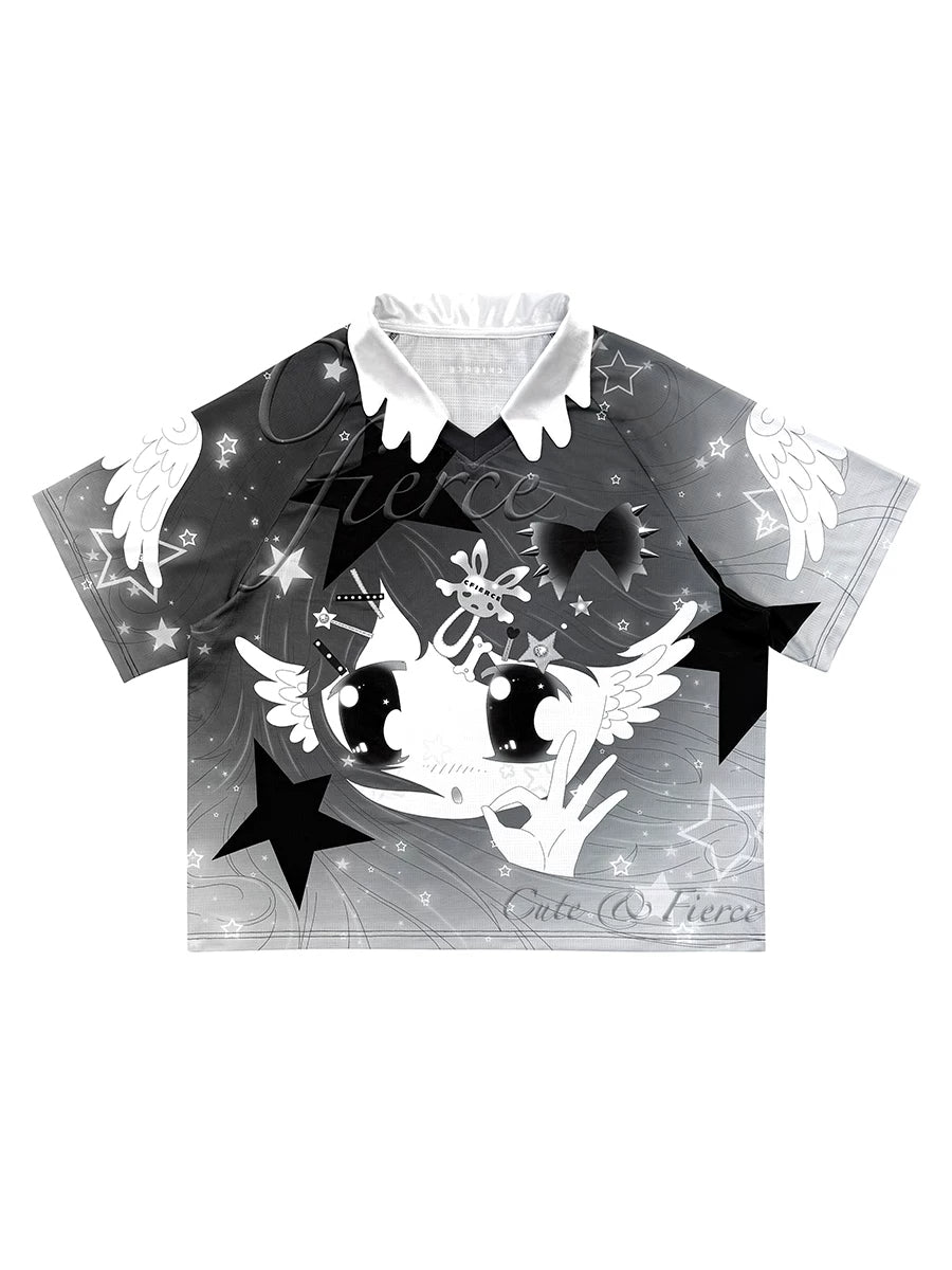 CFIERCE Angel Says OK Graphic Raglan T-Shirt - view 5