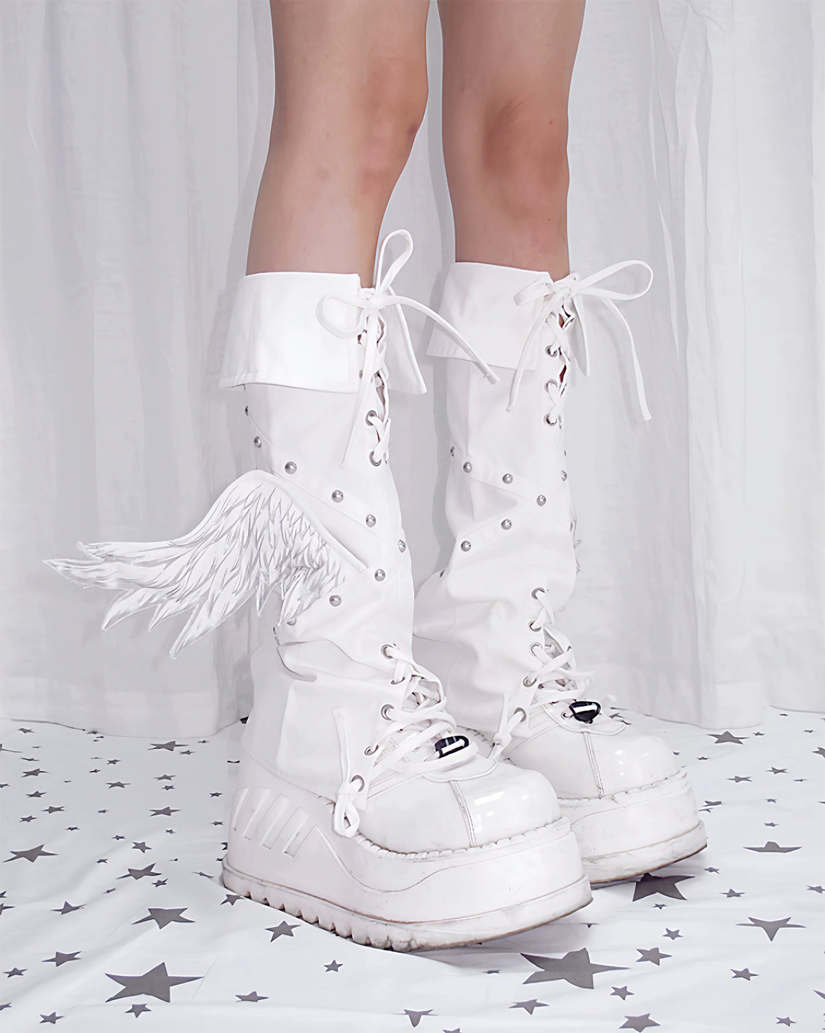 CFIERCE Angel Wing Lace-Up Leg Warmers - view 7